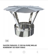 Daszek parasol fi 200 Podstawa strażaka/daszek fi 200 nowy.nierdzewka