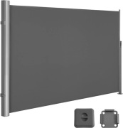 Markiza boczna 160x350 SONGMICS aluminiowa roleta balkon taras antracyt