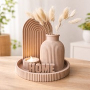 Gotowy zestaw dekoracyjny do domu lub na prezent | Dzień mamy | Beżowy