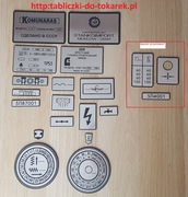 Frezarka 675P 676P Rosyjska Tabliczka Tabliczki 