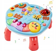 Stolik interaktywny panel edukacyjny pianinko 2w1 zabawka dla dzieci