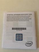 INTEL INSTRUKCJA +NAKLEJKA CORE I5 9 GENERACJA