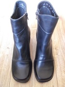 Buty zimowe 36/37 23.5 cm trzewiki skórzane zimowe wysokie Skóra* Nowe