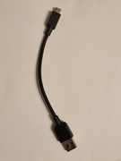Kabel microUSB 18cm do ładowarki czarny