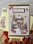 KARTKA ŚWIĄTECZNA handmade w kopercie - personalizowana, ręcznie robiona