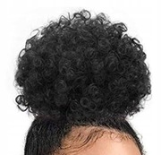 53 szt Doczepiany afro-kok czarny, brąz średnica ok 20 cm, włosy syntetycze