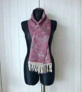 V.Fraas Cashmink miły dwustronny damski szalik wzór paisley