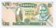 ZAMBIA  20 KWACHA 1988 P27E