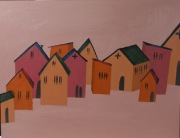 Domki obraz olejny 40x50