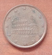 Wyprzedaż Kolekcji = = 5 EURO cent  = italia 2002r. 