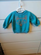 80 cm niebieska bluza dziecięca chłopięca dla chłopca z lisem lis lisek