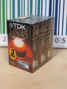 Zestaw 3 nowych kaset TDK HS45 do kamer VHSC