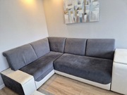 Narożnik Luna Agata meble z funkcją spania i 2 pojemnikami na pościel