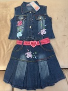 Jeansowy garnitur dla dziewczynki