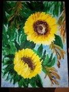 „Złoto lata” Olej na płótnie, technika impasto 