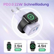 Ładowarka Apple Watch, 3 w 1, 20 W USB-C do iPhone'a, szybka ładowarka