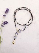 Naszyjnik Coeur - onyks, spinel, ametyst, szklo weneckie - UNIKAT 