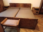 Przedwojenny duży zestaw mebli do sypialni art deco