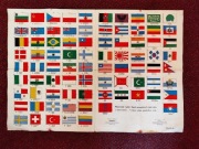 Plakat flagi państw łata 1950-52 vintage 