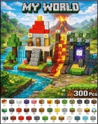 Klocki magnetyczne typu Minecraft 300sztuk Ładnie wykonane i dobry magnes!