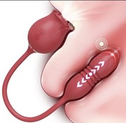 Rose Sex Toys Dildo Wibrator dla Kobiet 3 w 1 Anal G Spot Wibratory Stymul