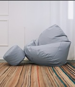 Piłka pufa z podnóżkiem