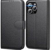 Etui na iPhone'a 15 Pro skórzane etui z klapką 