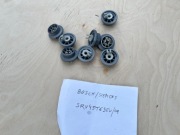 Komplet 8 Rolek kółek kosza do zmywarki do Bosch Siemens kółka