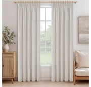 2 Pack Zasłony 140x245cm. Lniane 30%. Półprzezroczyste Na Żabki lub Tunel