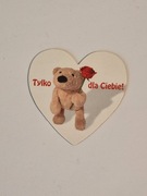 Miś Róża Tylko dla Ciebie Magnes na lodówkę 5,5 cm pamiątka prezent