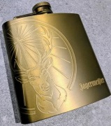 Jagermeister piersiówka złota 6 oz stainless steel + gratis