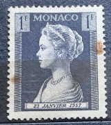 Monako, 1957r, Mi.569, znaczek przedstawiający księżną Grace Kelly