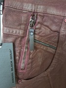 Spodnie Diesel Black Gold Damskie M 38 Bordo Woskowane Nowe Premium