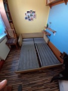 Sofa retro, stalowa konstrukcja, rozkładana, duża