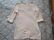 Beżowa sweterkowa tunika