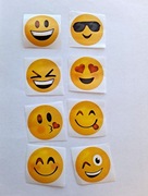 Naklejki EMOTKI 100szt, mix 8 wzorów