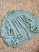 Koszula oversize luźna plumenti turkus elegancka klasyczna casual