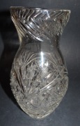 Kryształowy wazon, wazon kryształowy Prl, kryształ prl, vintage