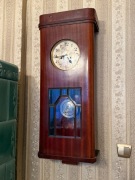 Zegar ścienny Gustav Becker Tri-Gong, lata 20./30. XX w., duży model 90 cm