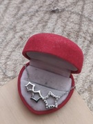 Łańcuszek stal nierdzewna naszyjnik gwiazdki łańcuszek gwiazdki cyrkonie 