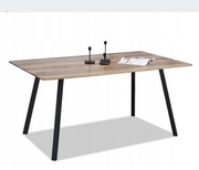 Stół prostokątny industrialny 160 x 90 x 75cm orzech stalowe nogi