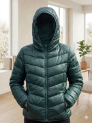 Sinsay ciemnozielona pikowana kurtka S