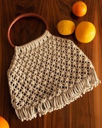 Ręcznie wykonana torba - siateczka z makramy 