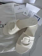 -40% Moncler Mon slides kremowe biale klapki 100% Oryginalne 40