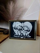 Obraz A4 Lilo & Stitch – grawer laserowy w ramie