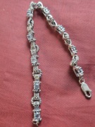 Srebrna bransoletka 925 Sterling z kamieniami naturalne nowa