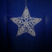 Gwiazdka szydełkowa duża przestrzenna ozdoby choin