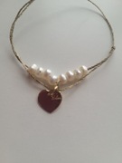 Lilou bransoletka Adele z sercem pozłacana