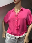 Bluzka koszula 100% wiskoza Zara M L Różowa luźna lato oversize Koszulowa