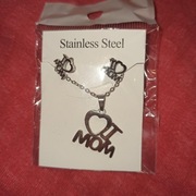 Zestaw naszyjnik i kolczyki stal nierdzewna nowe 